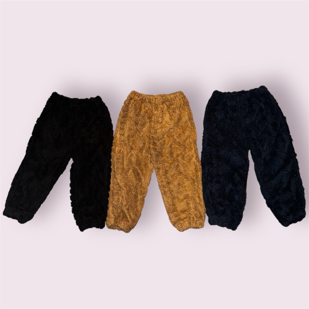 SHEIN Toddler Sherpa Pants Bundle – 18–24M, 3 Cozy Joggers